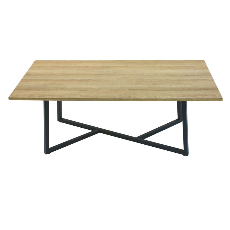 Asymmetrical Centre Table With Wood Finish Top