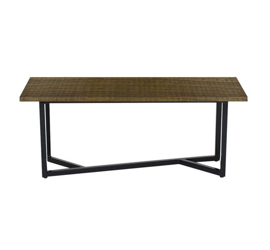Asymmetrical Centre Table With Wood Finish Top